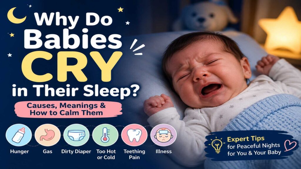 why do babies cry in their sleep​