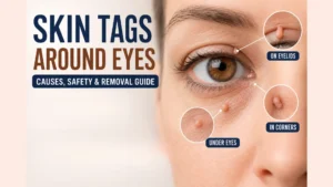 skin tags around eyes